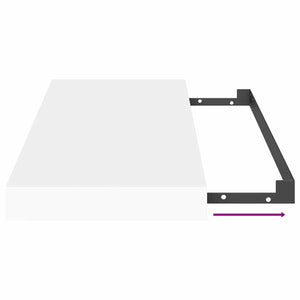 vidaXL Floating Wall Shelves 4 pcs. White 50x23x3.8cm MDF