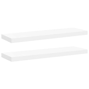 vidaXL Floating Shelves 2 pcs White 80x23.5x3.8 cm MDF