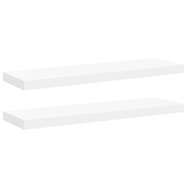vidaXL Floating Shelves 2 pcs White 80x23.5x3.8 cm MDF