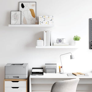 vidaXL Floating Shelves 2 pcs White 80x23.5x3.8 cm MDF