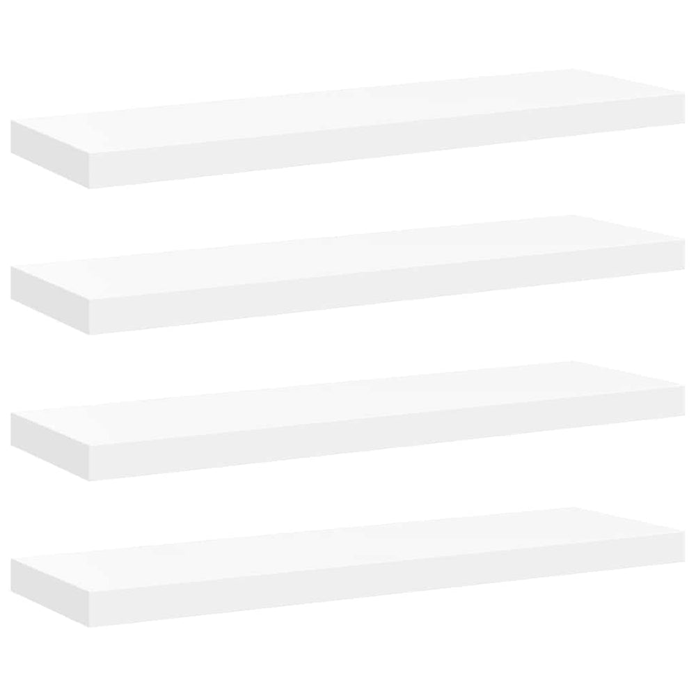 vidaXL Floating Wall Shelves 4 pcs White 80x23.5x3.8 cm MDF