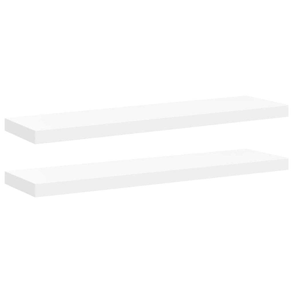 vidaXL Floating Shelves 2 pcs White 90x23.5x3.8 cm MDF