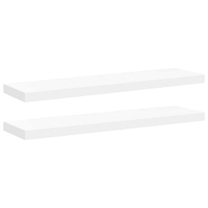 vidaXL Floating Shelves 2 pcs White 90x23.5x3.8 cm MDF