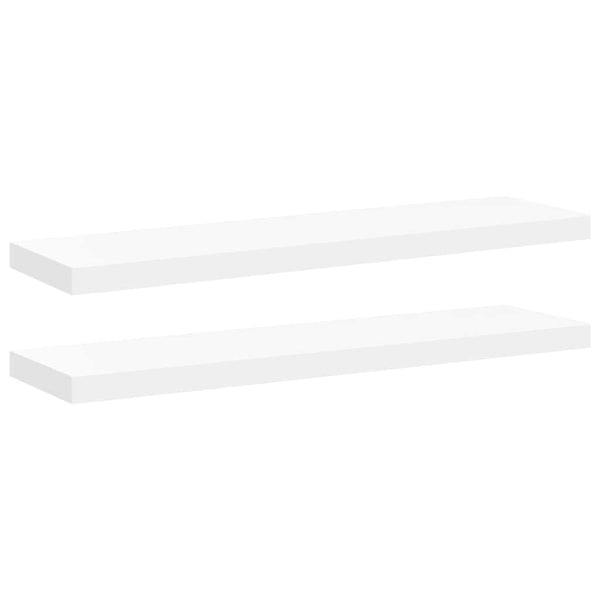 vidaXL Floating Shelves 2 pcs White 90x23.5x3.8 cm MDF