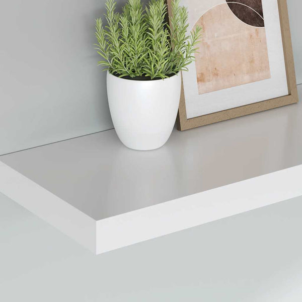 vidaXL Floating Shelves 2 pcs White 90x23.5x3.8 cm MDF