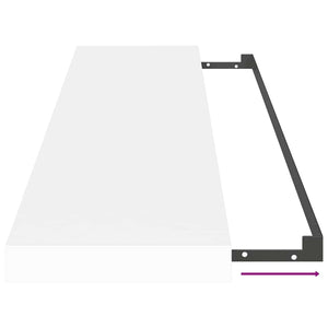 vidaXL Floating Shelves 2 pcs White 90x23.5x3.8 cm MDF