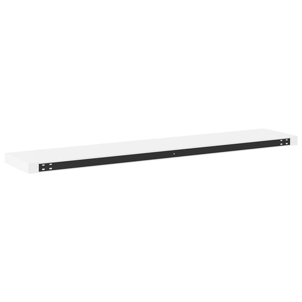 vidaXL Floating Wall Shelves 2 pcs White 120x23.5x3.8 cm MDF