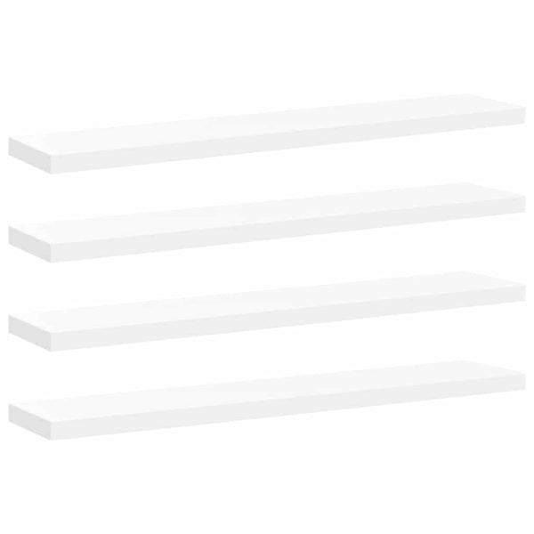 vidaXL Floating Shelves 4 pcs. White 120x23.5x3.8 cm MDF