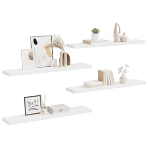 vidaXL Floating Shelves 4 pcs. White 120x23.5x3.8 cm MDF