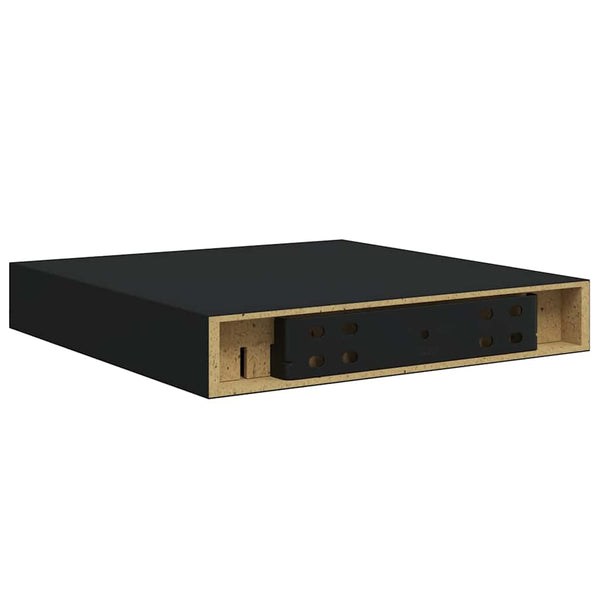vidaXL Floating Shelf Black 23x23.5x3.8 cm MDF