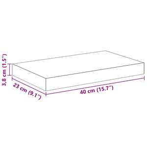 vidaXL Floating Wall Shelf Black 40x23x3.8 cm MDF