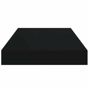 vidaXL Floating Wall Shelf Black 40x23x3.8 cm MDF