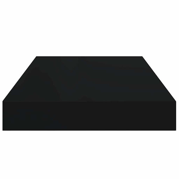 vidaXL Floating Wall Shelf Black 40x23x3.8 cm MDF