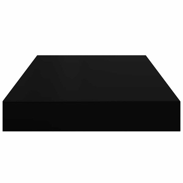 vidaXL Floating Wall Shelves 2 pcs Black 40x23x3.8 cm MDF