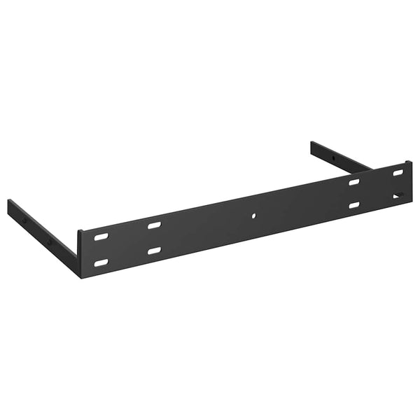 vidaXL Floating Wall Shelf Black 50x23x3.8 cm MDF