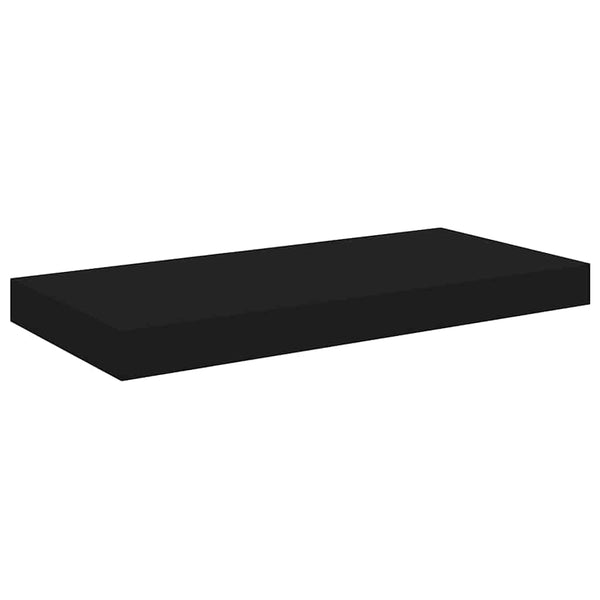 vidaXL Floating Shelves 4 pcs Black 50x23x3.8 cm MDF