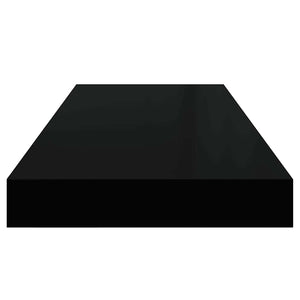 vidaXL Floating Wall Shelves 2 pcs Black 60x23.5x3.8 cm MDF