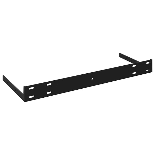 vidaXL Floating Wall Shelves 4 pcs Black 60x23.5x3.8 cm MDF
