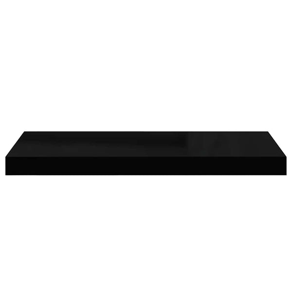 vidaXL Floating Wall Shelves 4 pcs Black 60x23.5x3.8 cm MDF
