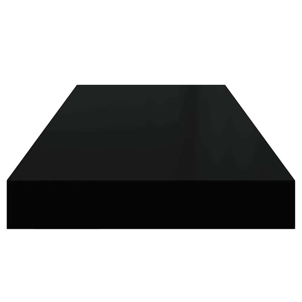 vidaXL Floating Wall Shelves 4 pcs Black 60x23.5x3.8 cm MDF