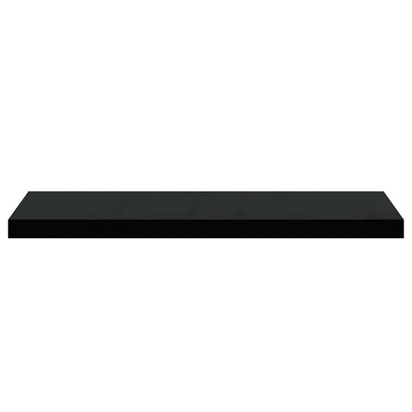 vidaXL Floating Wall Shelf Black 80x23.5x3.8 cm MDF