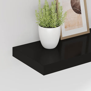 vidaXL Floating Shelves 4 pcs. Black 80x23.5x3.8 cm MDF