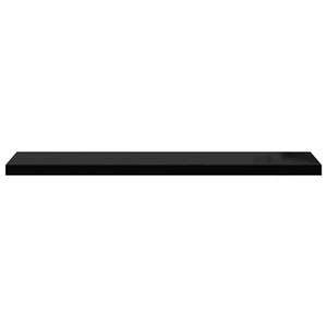 vidaXL Floating Wall Shelf Black 120x23.5x3.8 cm MDF