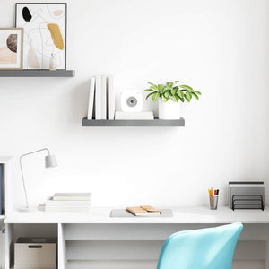 vidaXL Floating Wall Shelf Gray 60x23.5x3.8 cm MDF