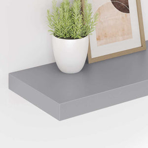 vidaXL Floating Wall Shelf Gray 60x23.5x3.8 cm MDF