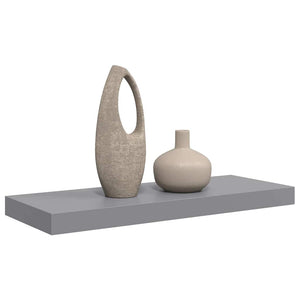vidaXL Floating Wall Shelf Gray 60x23.5x3.8 cm MDF