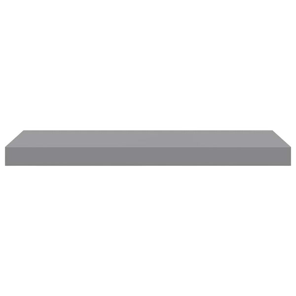 vidaXL Floating Wall Shelves 2 pcs Grey 60x23.5x3.8 cm MDF
