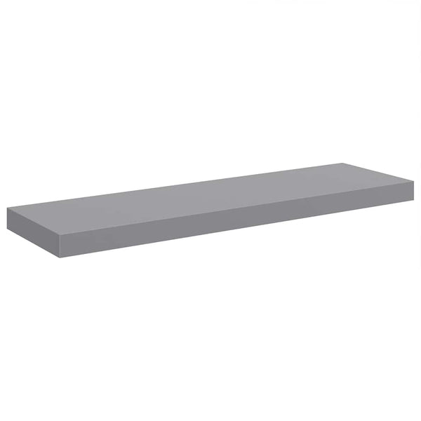 vidaXL Floating Shelf Grey 80x23.5x3.8 cm MDF