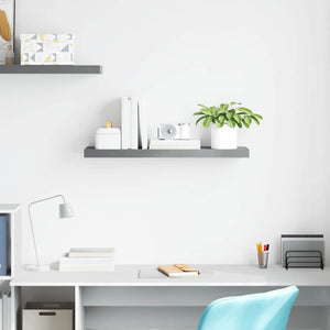 vidaXL Floating Shelf Grey 80x23.5x3.8 cm MDF
