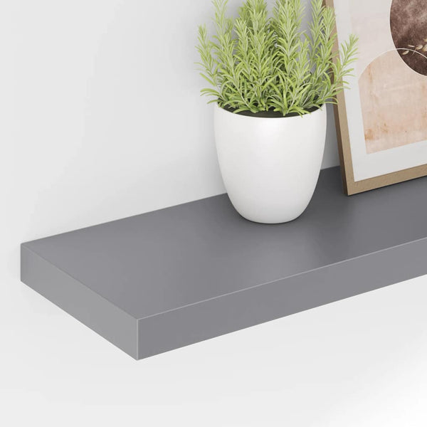 vidaXL Floating Shelves 4 pcs. Grey 80x23.5x3.8 cm MDF