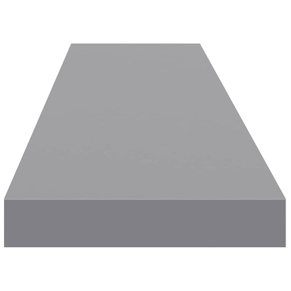 vidaXL Floating Wall Shelf Grey 120x23.5x3.8 cm MDF