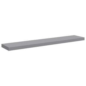 vidaXL Floating Wall Shelves 2 pcs. Grey 120x23.5x3.8 cm MDF