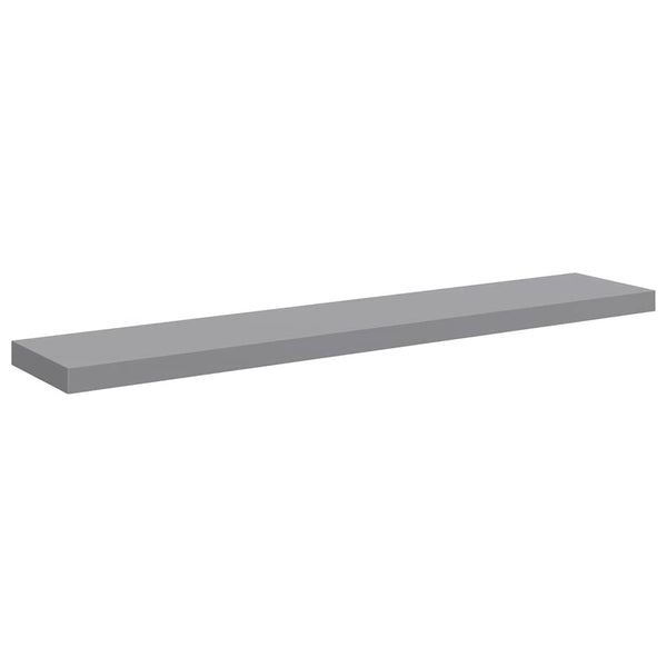 vidaXL Floating Wall Shelves 2 pcs. Grey 120x23.5x3.8 cm MDF