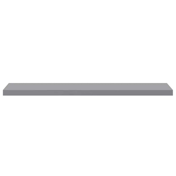 vidaXL Floating Wall Shelves 2 pcs. Grey 120x23.5x3.8 cm MDF