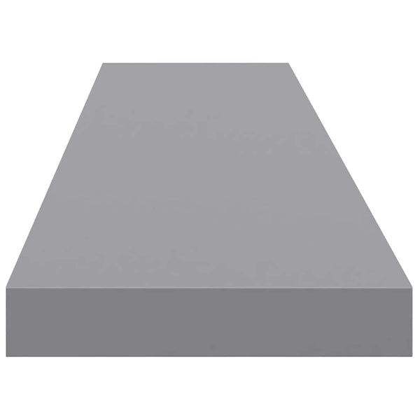 vidaXL Floating Wall Shelves 2 pcs. Grey 120x23.5x3.8 cm MDF