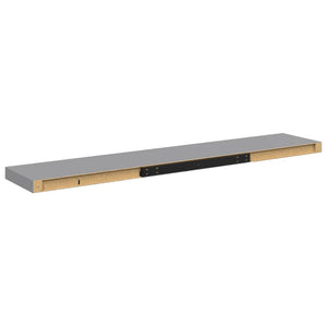 vidaXL Floating Wall Shelves 2 pcs. Grey 120x23.5x3.8 cm MDF