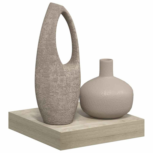 vidaXL Floating Wall Shelf Oak 23x23.5x3.8 cm MDF