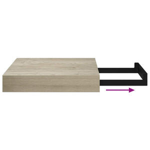 vidaXL Floating Wall Shelves 2 pcs Oak 23x23.5x3.8cm MDF