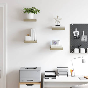 vidaXL Floating Wall Shelves 4 pcs. Oak Color 23x23.5x3.8cm MDF