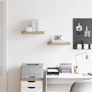 vidaXL Floating Wall Shelves 2 pcs Oak 40x23x3.8 cm MDF