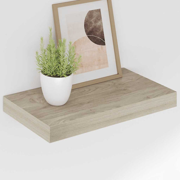 vidaXL Floating Wall Shelves 2 pcs Oak 40x23x3.8 cm MDF