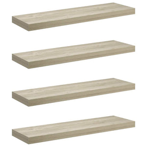 vidaXL Floating Shelves 4 pcs. Oak Look 80x23.5x3.8 cm MDF