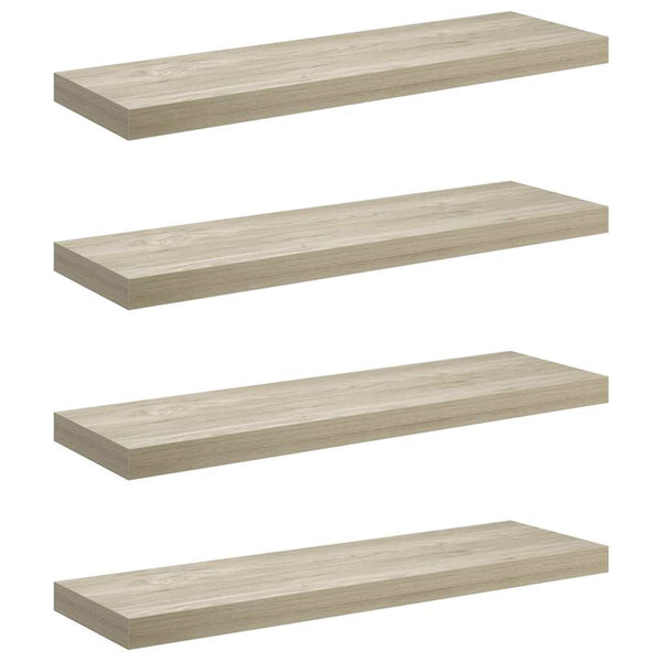 vidaXL Floating Shelves 4 pcs. Oak Look 80x23.5x3.8 cm MDF