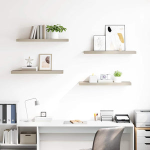 vidaXL Floating Shelves 4 pcs. Oak Look 80x23.5x3.8 cm MDF