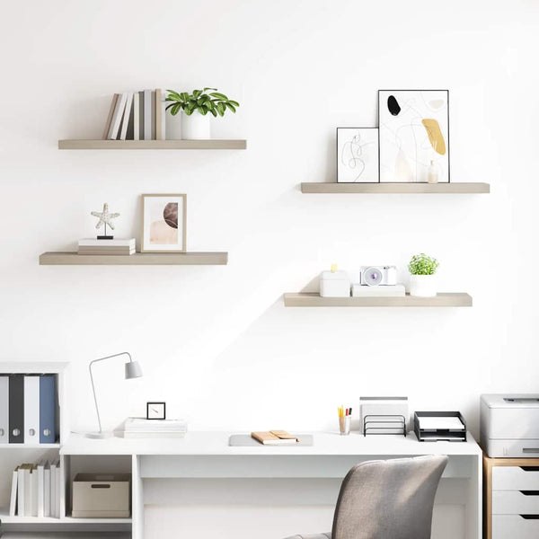 vidaXL Floating Shelves 4 pcs. Oak Look 80x23.5x3.8 cm MDF
