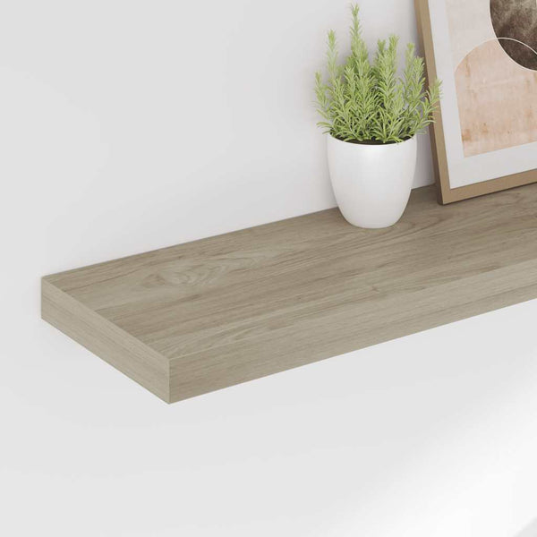vidaXL Floating Wall Shelf Oak Look 120x23.5x3.8 cm MDF